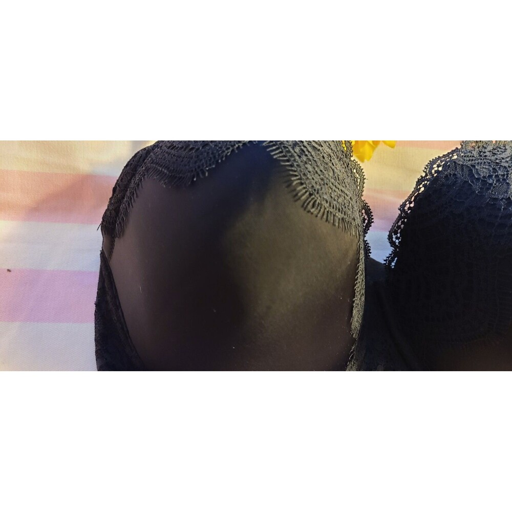 New Victoria's Secret Body by Victoria Lined Demi Bra - Black Lace 34Ddd - Picture 4 of 12